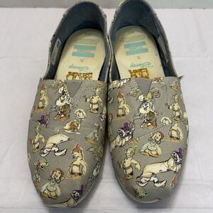 Disney x Toms Seven Dwarfs Printed Canvas Slip Ons Women's Size 9.5 Excellent
